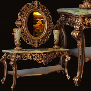 European-style classical metal carving end view platform 3d model